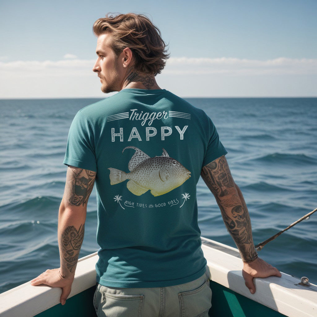 Trigger Happy Tee - Heather Deep Teal