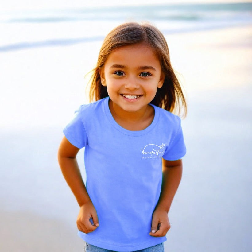 Youth Forever Stoked T-Shirt - Heather Columbia Blue