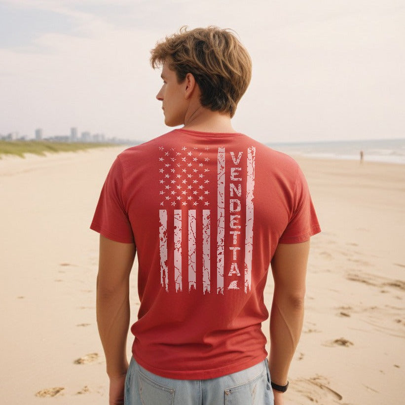 All American Vendetta Unisex Tee - Red