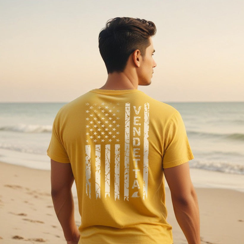 All American Vendetta Unisex Tee - Gold