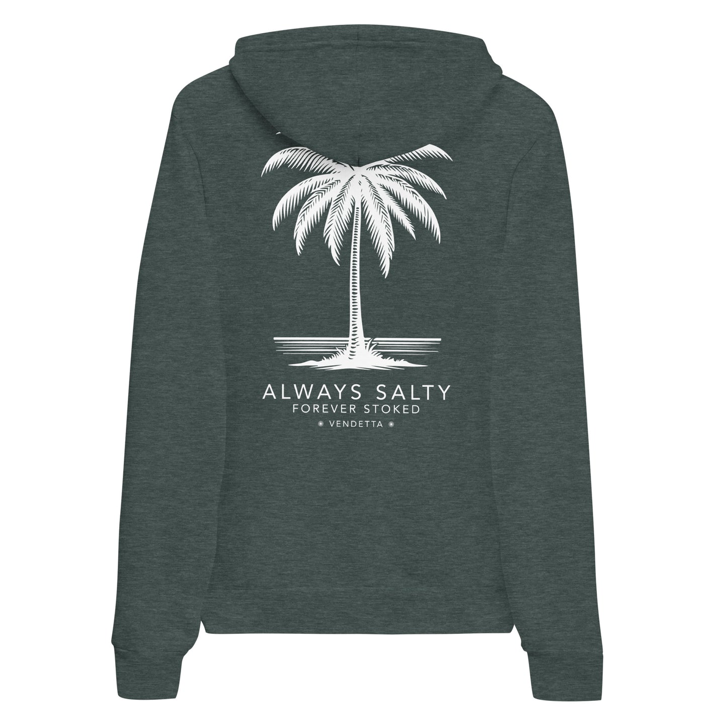 Vendetta Forever Stoked Lightweight Hoodie - Heather Forest Green