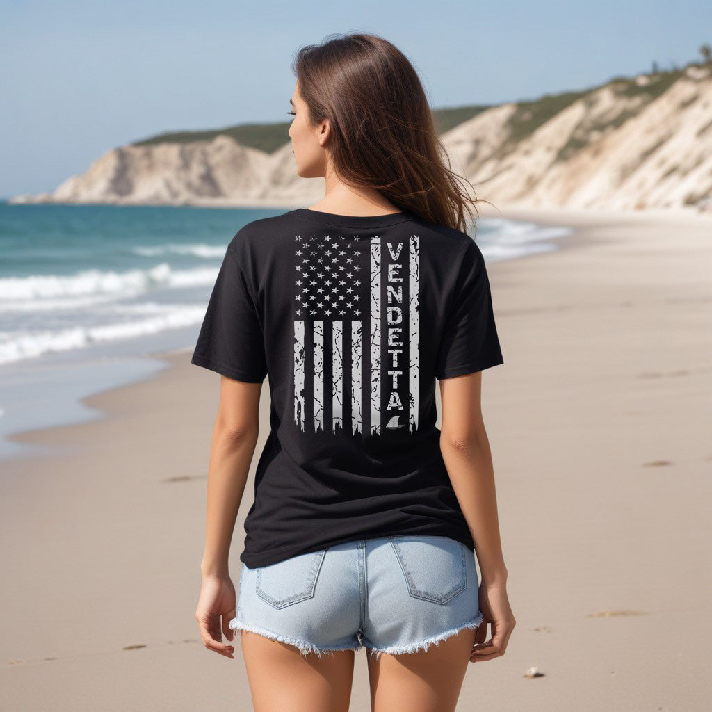 All American Vendetta Unisex Tee - Heather Black