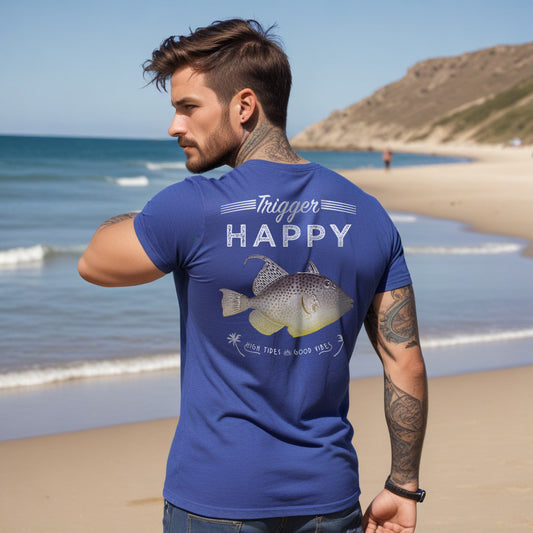 Trigger Happy Tee - Heather True Royal