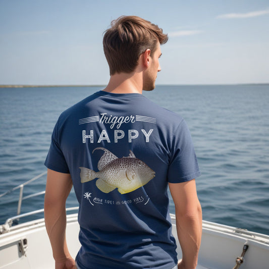 Trigger Happy Tee - Heather Navy