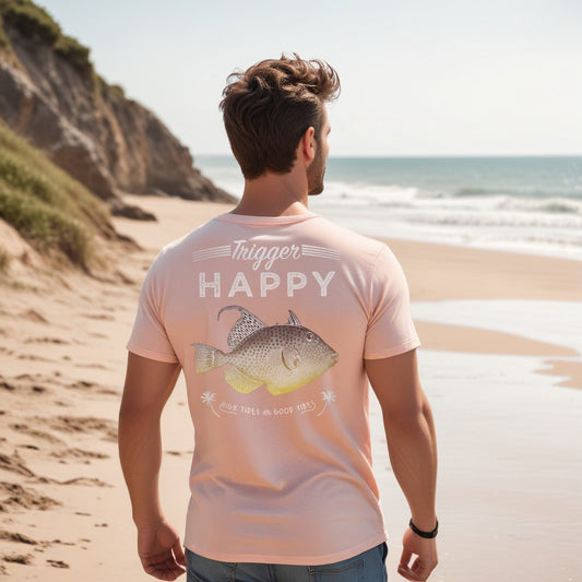 Trigger Happy Tee - Heather Prism Peach
