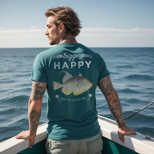 Trigger Happy Tee - Heather Deep Teal