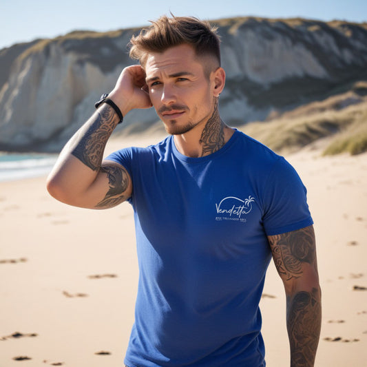 Trigger Happy Tee - Heather True Royal