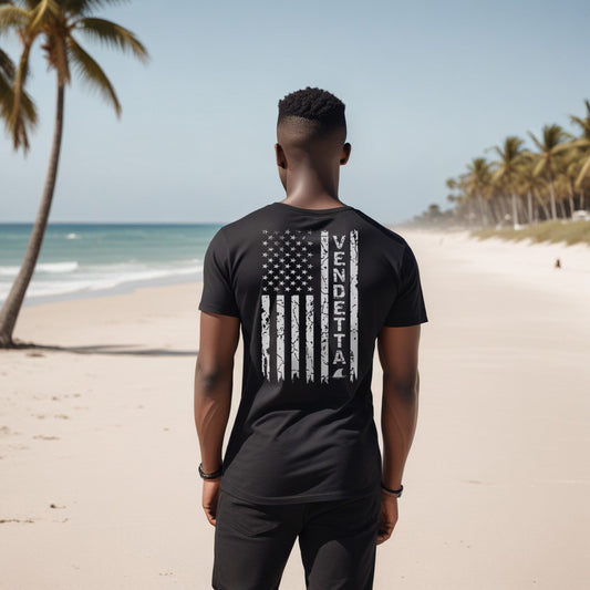 All American Vendetta Unisex Tee - Heather Black