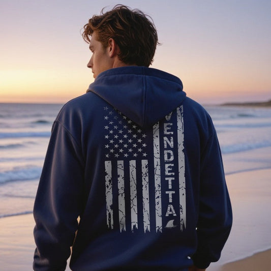 All American Vendetta Unisex Hoodie - Navy