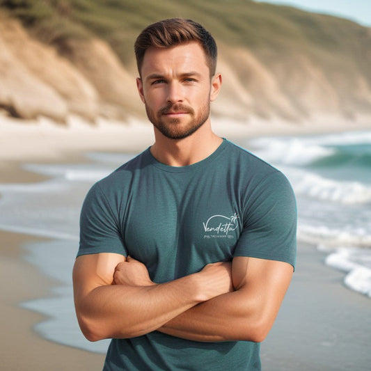 All American Vendetta Unisex Tee - Heather Deep Teal