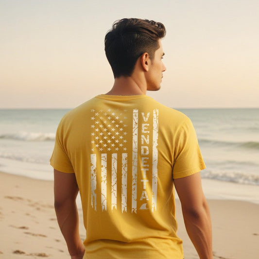 All American Vendetta Unisex Tee - Gold