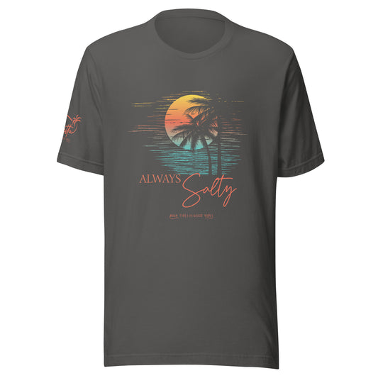 Salty Palms Tee - Asphalt