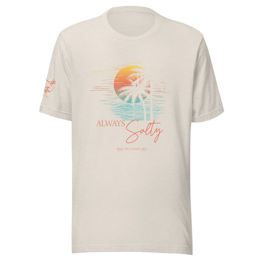 Salty Palms Tee - Natural