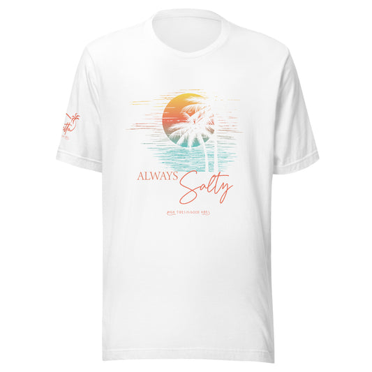 Salty Palms Tee - White